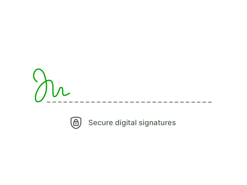 An image showing a secure digital signature